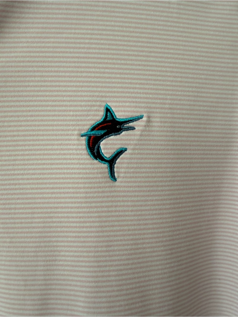 Peter Millar Women's Golf Polo Pink/White stripe - Picture 3 of 7